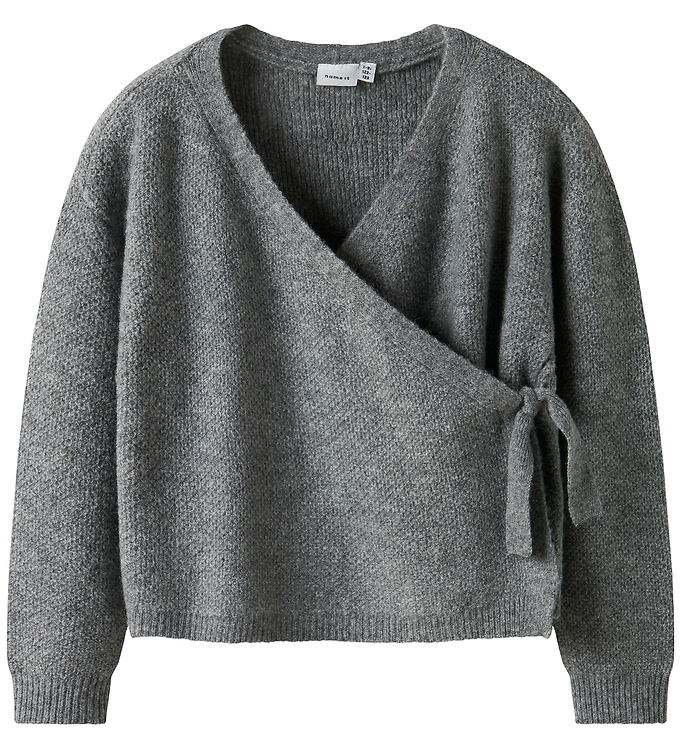 Name it Bluse - NkfSanie - Strik - Grey Melange