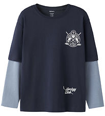 Name it Bluse - NkmVarto - Navy Blazer/Skull