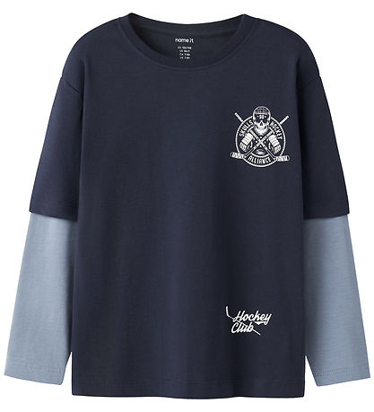 Name it Bluse - NkmVarto - Navy Blazer/Skull