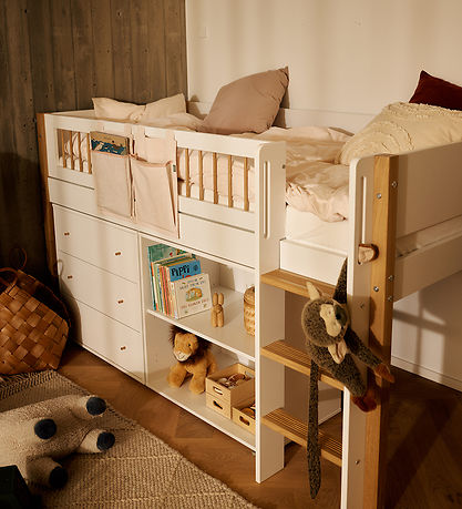 Flexa Reol - Shelf Unit 1 Shelf F. Wht + Plastic Feet