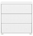 Flexa Kommode - Chest 3 Drw w. Grooves F.Wht + F.Wht Knob + Plas