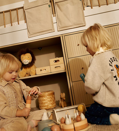 Flexa Kommode - Chest 3 Drw w. Grooves Oak + Oak Knob + Plastic 