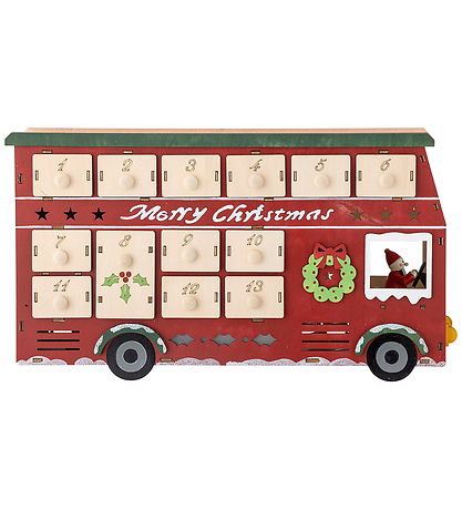 Bloomingville Kalender m. Lys - Edward - Rød