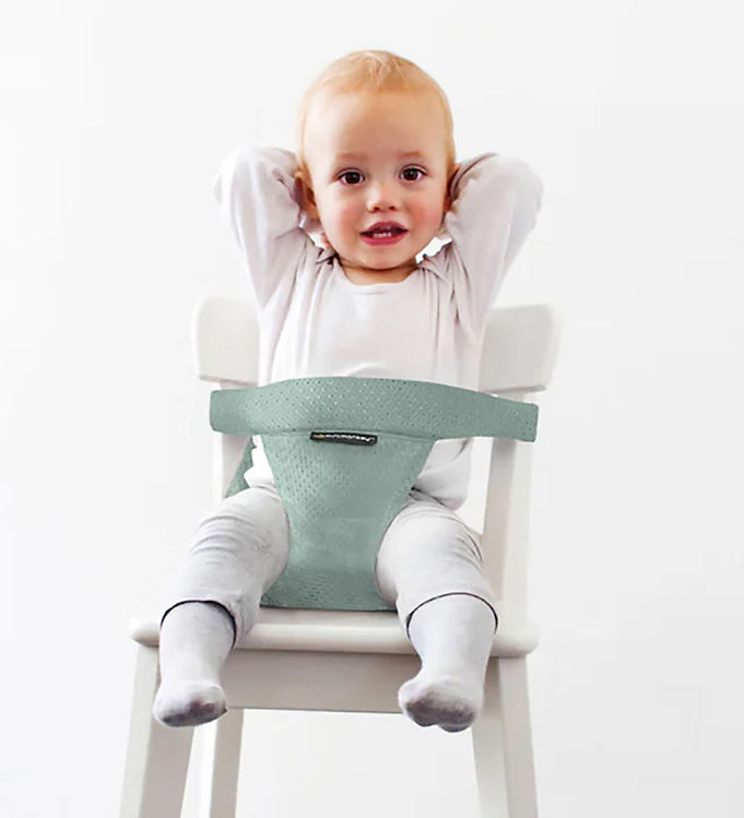 Mini Monkey Sele Til Højstol - Mini Chair Pocket - Dusty Green