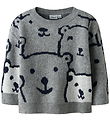 Name It Sweatshirt - Strik - NmmSauel - Grey Melange