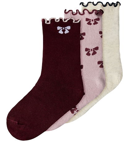 Name It Strømper - 3-Pak - NmfSilke - Keepsake Lilac/Peyote Mela