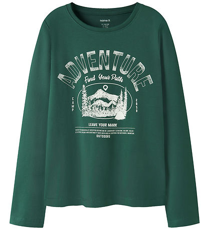 Name It Bluse - NkmVux - 2-Pak -  Grey Melange/Bistro Green Adve