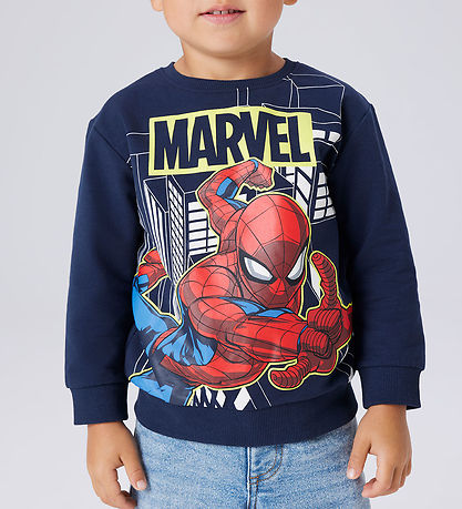 Name It Sweatshirt - Noos - NmmDion - Spiderman - Navy Blazer