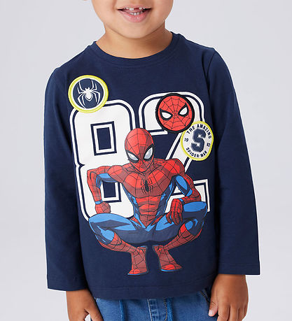 Name It Bluse - Noos - NmmDeep - Spiderman - Navy Blazer