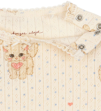 Konges Sløjd Body l/æ - Minnie - Miao Amore m. Hulmønster