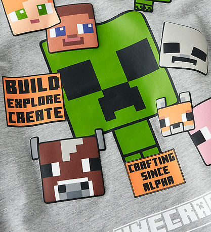 Name it Bluse - NmmNyle - Minecraft - Grey Melange