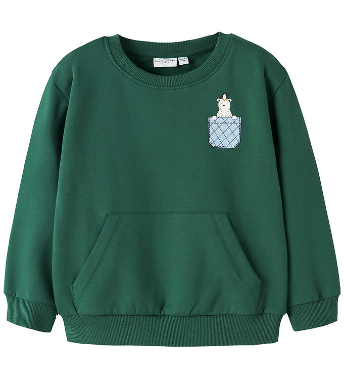 Name it Sweatshirt - NmmVugo - Bistro Green/Pocket Bear