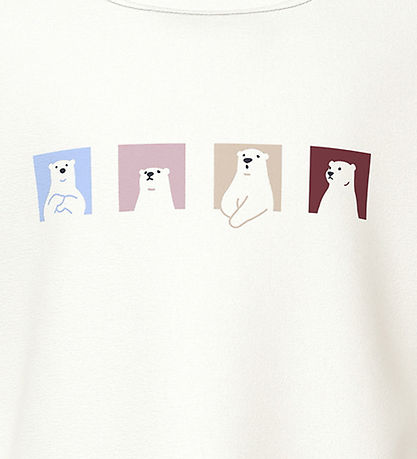 Name it Bluse - NmfVix - Cloud Dancer/Polar Bears