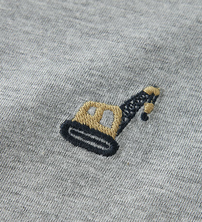 Name it Bluse - NmmVimpel - Grey Melange/Excavator