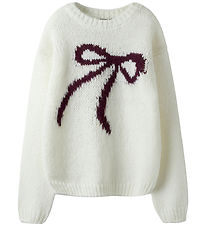 LMTD Bluse - Strik - NlfBow - White Alyssum