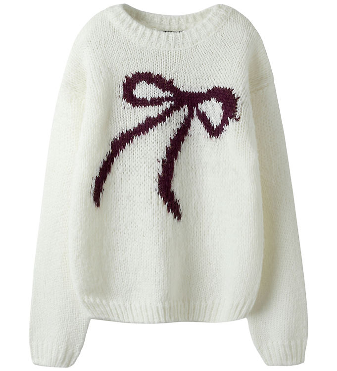 LMTD Bluse - Strik - NlfBow - White Alyssum