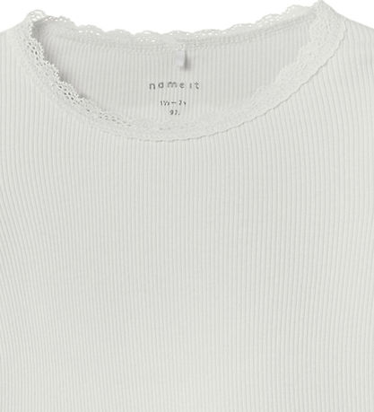 Name It Bluse - Rib - Noos - NmfKab - Cloud Dancer