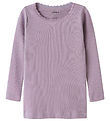 Name It Bluse - Rib - Noos - NmfKab - Lavender Gray