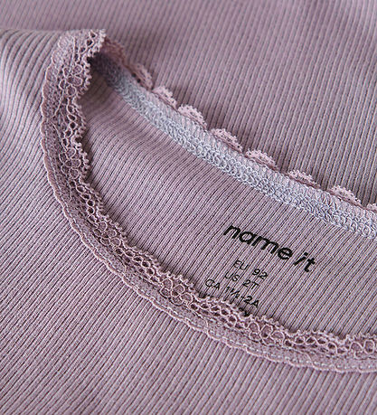 Name It Bluse - Rib - Noos - NmfKab - Lavender Gray