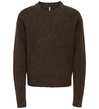 Kids Only Bluse - Strik - KogCamilla - Black Coffee/ Melange