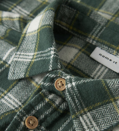 Name it Skjorte - NmmSanto - Bistro Green