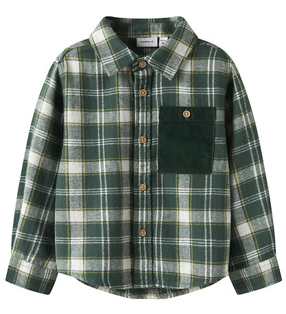 Name it Skjorte - NmmSanto - Bistro Green