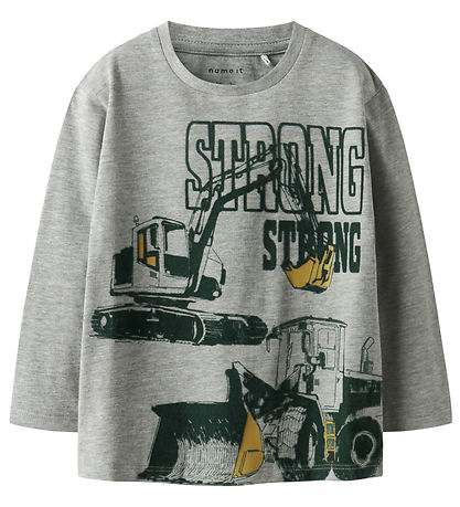 Name it Bluse - NmmSennet - Grey Melange