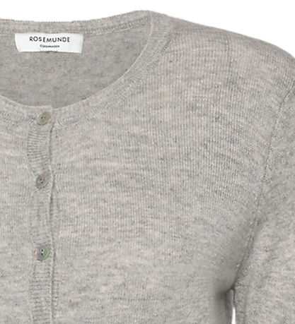 Rosemunde Cardigan - RkSofia - stril - Uld - Light Grey Melange