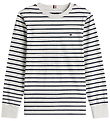 Tommy Hilfiger Bluse - Stripe - Light Grey Heather Stripe Grey