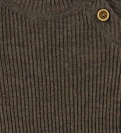 Joha Bluse - Strik - Uld - Brun Meleret
