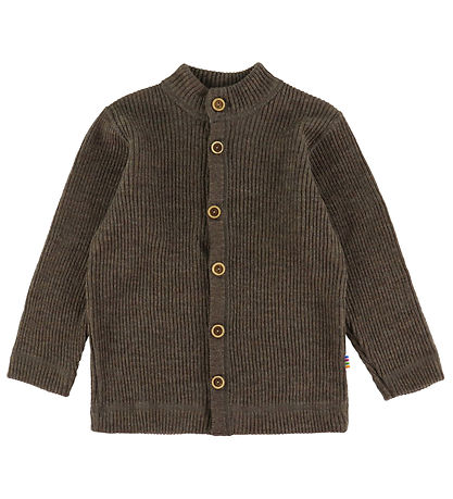 Joha Cardigan - Strik - Uld - Brun Meleret