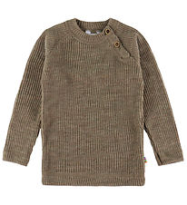 Joha Bluse - Strik - Uld - Beige Meleret