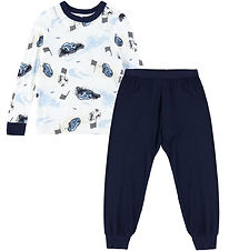 Joha Nattøj - 2 Delt - Bambus - Off White m. Print