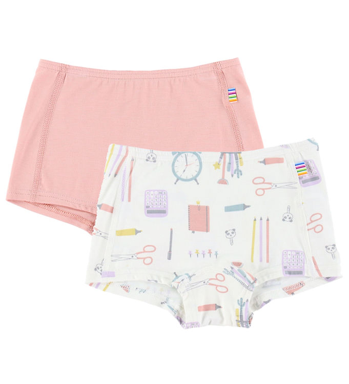 Joha Hipster - 2-pak - Viskose/Bambus - Off White m. Print