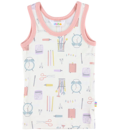 Joha Undertrøje - Viskose/ Bambus - Off White m. Print