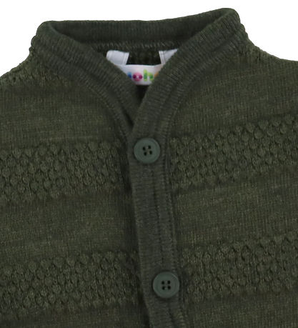 Joha Cardigan - Strik - Uld - Mos Grøn