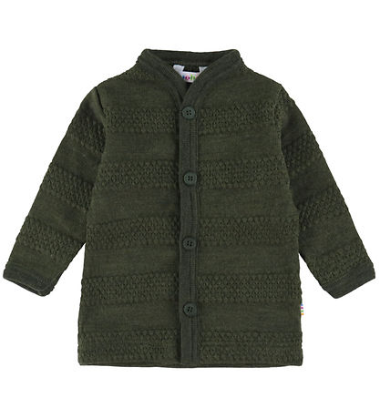 Joha Cardigan - Strik - Uld - Mos Grøn