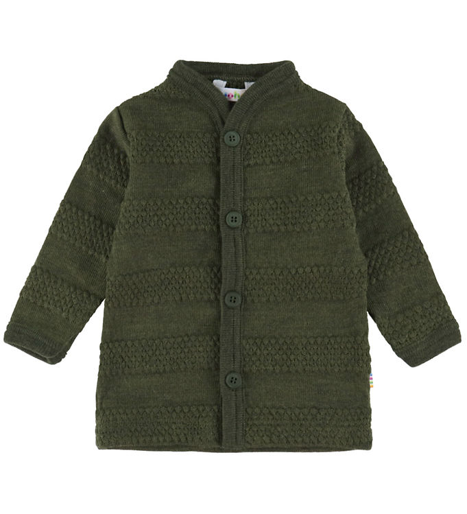 Joha Cardigan - Strik - Uld - Mos Grøn