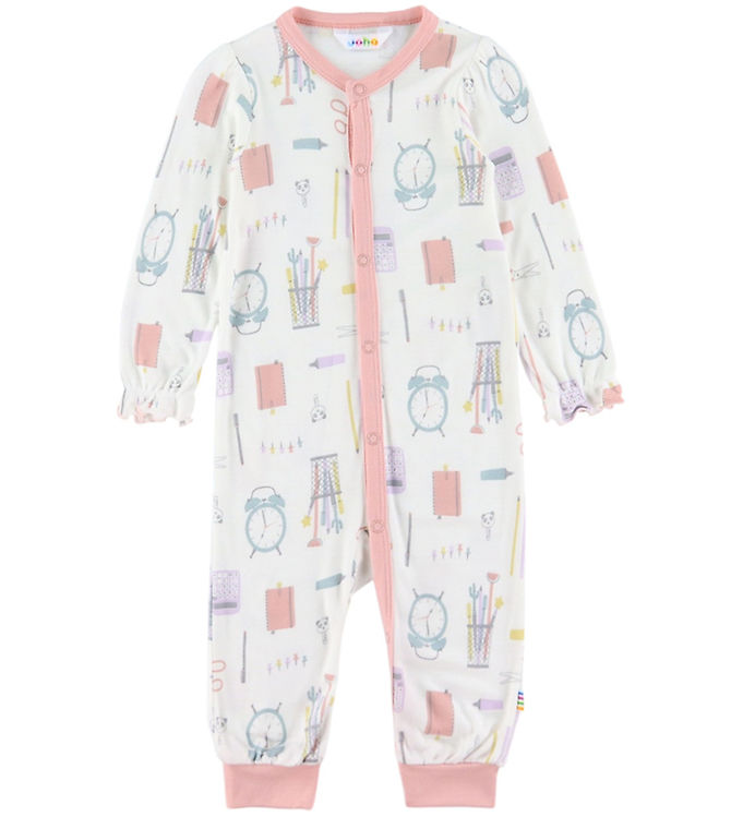 Joha Natdragt - Viskose/Bambus - Off White m. Print