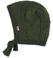 Joha Babyhjelm - Uld - Strik - Mos Grøn