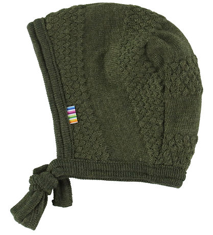 Joha Babyhjelm - Uld - Strik - Mos Grøn