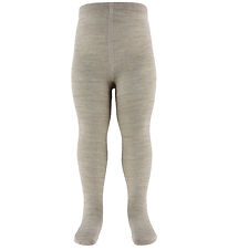 MP Strømpebukser - Uld/Bomuld - Beige Melange