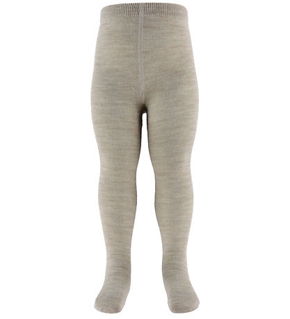 MP Strømpebukser - Uld/Bomuld - Beige Melange