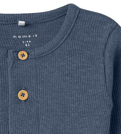 Name It Body l/æ - Rib - NbmKab - Vintage Indigo/Melange