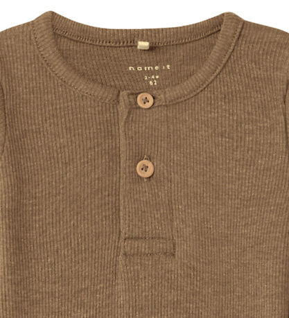 Name It Body l/æ - Rib - NbmKab - Toasted Coconut/Melange