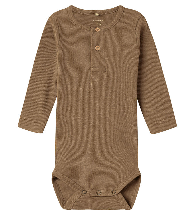 Name It NbmKab Rib - Baby Body - Brun