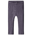 Name It Leggings - Rib - NbnKab - Lavender Gray