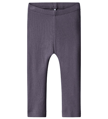 Name It Leggings - Rib - NbnKab - Lavender Gray
