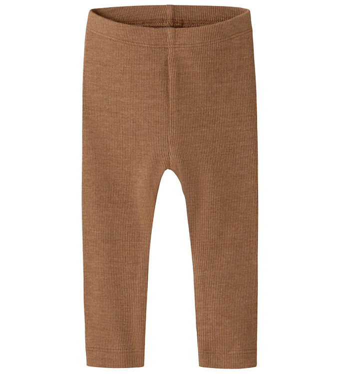 Name It Leggings - Rib - NbnKab - Toasted Coconut/Melange
