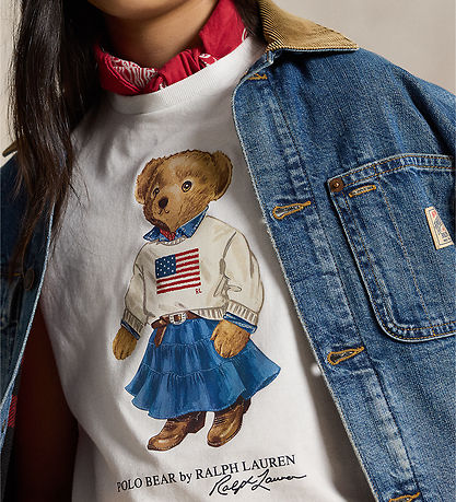 Polo Ralph Lauren T-shirt - Hvid m. Bamse